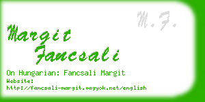 margit fancsali business card